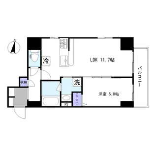 アインス文京【9階】の間取り