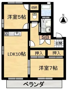 メゾンあすか【1階】の間取り