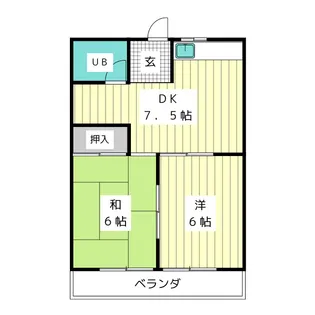 下坪ハウス【1階】の間取り