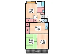 ナナツマチコーポA棟【4階】の間取り