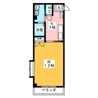 コーポアニヴェルセル【3階】の間取り
