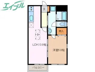 ラ・テラ滝川【1階】の間取り