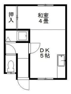 1DKの間取り画像
