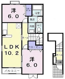 サンベリーナA【2階】の間取り