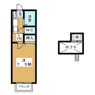 コーポ愛【1階】の間取り