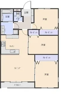 ノースアベニュー紫塚III【2階】の間取り