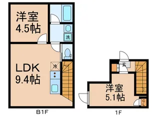 Herme神楽坂の間取り