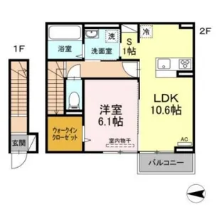 1SLDKの間取り画像