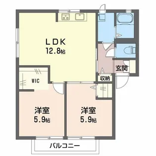 コーポ松久【2階】の間取り