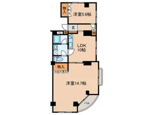 伊勢山ハイツ【4階】の間取り
