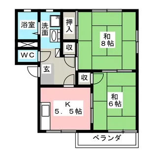 ルミエール古沢I【2階】の間取り