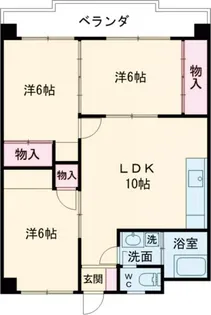 サンビレッジシンエイ【1階】の間取り