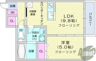 ラ・コッリーナ市名坂【1階】の間取り