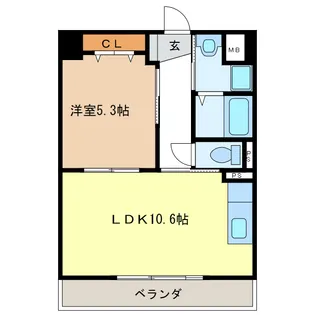 塔世西裏MSビル【4階】の間取り