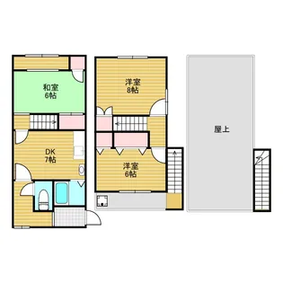 大阪府大阪市東淀川区西淡路5【一戸建】の間取り