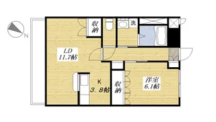 彩都花ノ岡【1階】の間取り