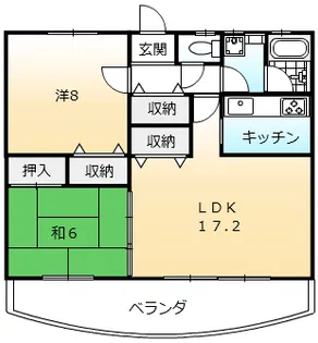 サンエクセル緑ヶ丘II【1階】の間取り