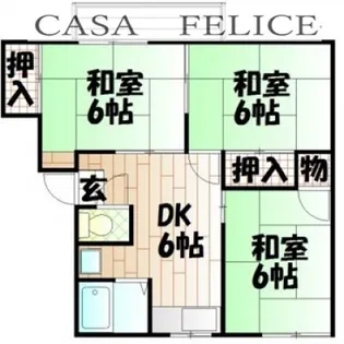 コーポ藤 B棟【2階】の間取り