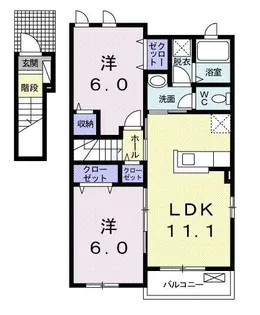 ジョージ・ケイ【2階】の間取り