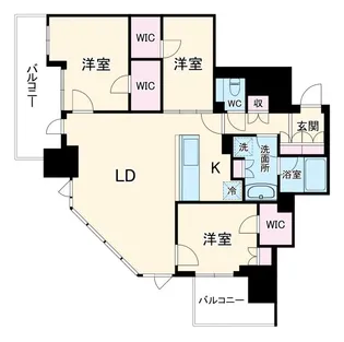 大宮スカイ&スクエア ザ・タワー【22階】の間取り