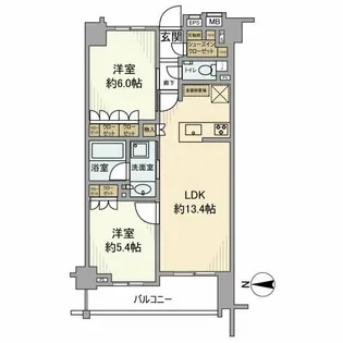 オープンレジデンシア千駄木【2階】の間取り