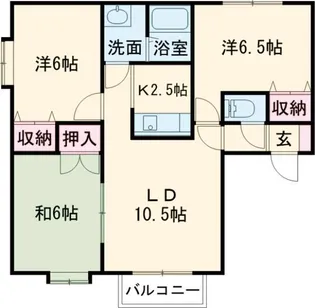 ウィスタリア【2階】の間取り