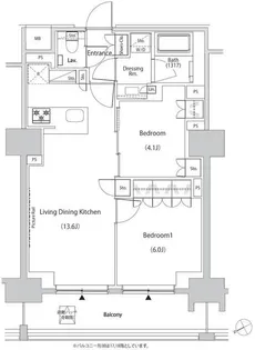 ザ・パークハビオ目白タワー【19階】の間取り