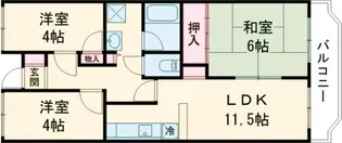 京都府亀岡市宇津根町土井ノ内【マンション】の間取り