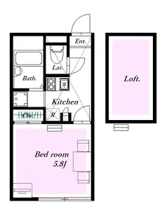 レオパレスクレール川崎【1階】の間取り