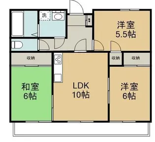 シティウエスト名東【4階】の間取り