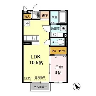 メゾン・ド・グリシーヌ【2階】の間取り