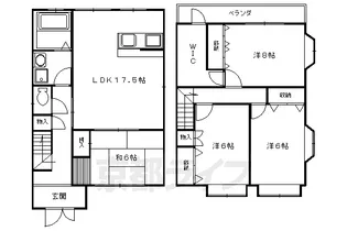 京都府京都市伏見区桃山南大島町【一戸建】の間取り