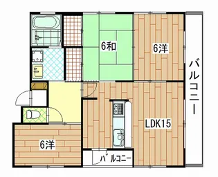 サンハイツII【1階】の間取り