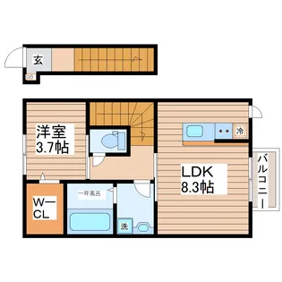 セフィラ上杉【2階】の間取り