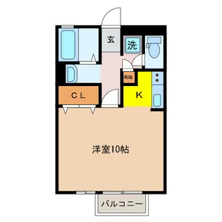 エクセルタウンE棟【1階】の間取り