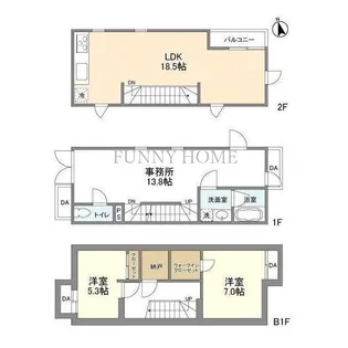 東京都世田谷区松原5【一戸建】の間取り