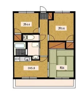フロントヒルズIII【2階】の間取り