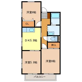 3DKの間取り画像