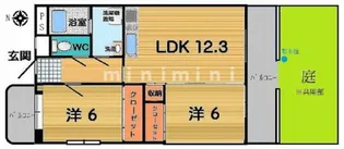 熊本県熊本市中央区出水4【マンション】の間取り