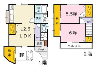 広島県広島市安佐南区相田5【一戸建】の間取り