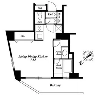 東京都港区六本木2【マンション】の間取り