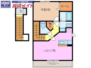 シティーブリーズ【2階】の間取り