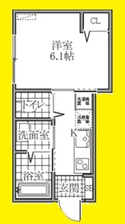 プレジール多磨駅前【1階】の間取り