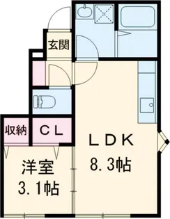 イスウィド【1階】の間取り