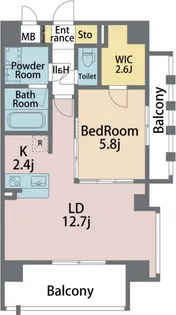 グランコート常三島【2階】の間取り