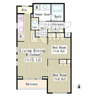 東京都港区南麻布3【マンション】の間取り