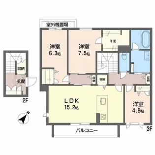 シャーメゾン Angeの間取り
