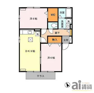 埼玉県川越市小仙波町2【アパート】の間取り