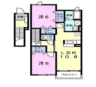 グラース~華~A【2階】の間取り