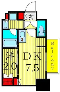 ONE ROOF RESIDENCE NISHINIPPORI【7階】の間取り